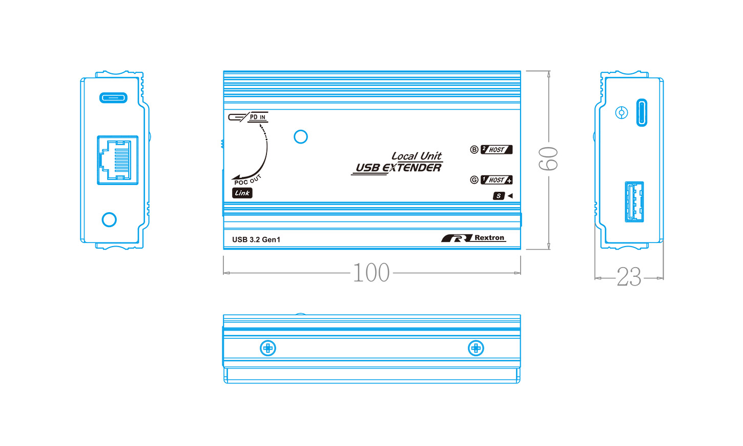 USB 3.2 Gen 1 Extender support PD function - TX USB 3.2 Gen 1 Extender support PD function - TX